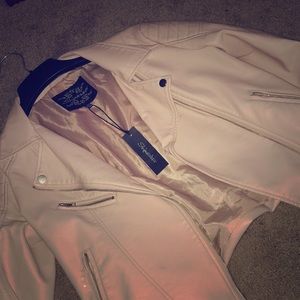 Pink leather jacket